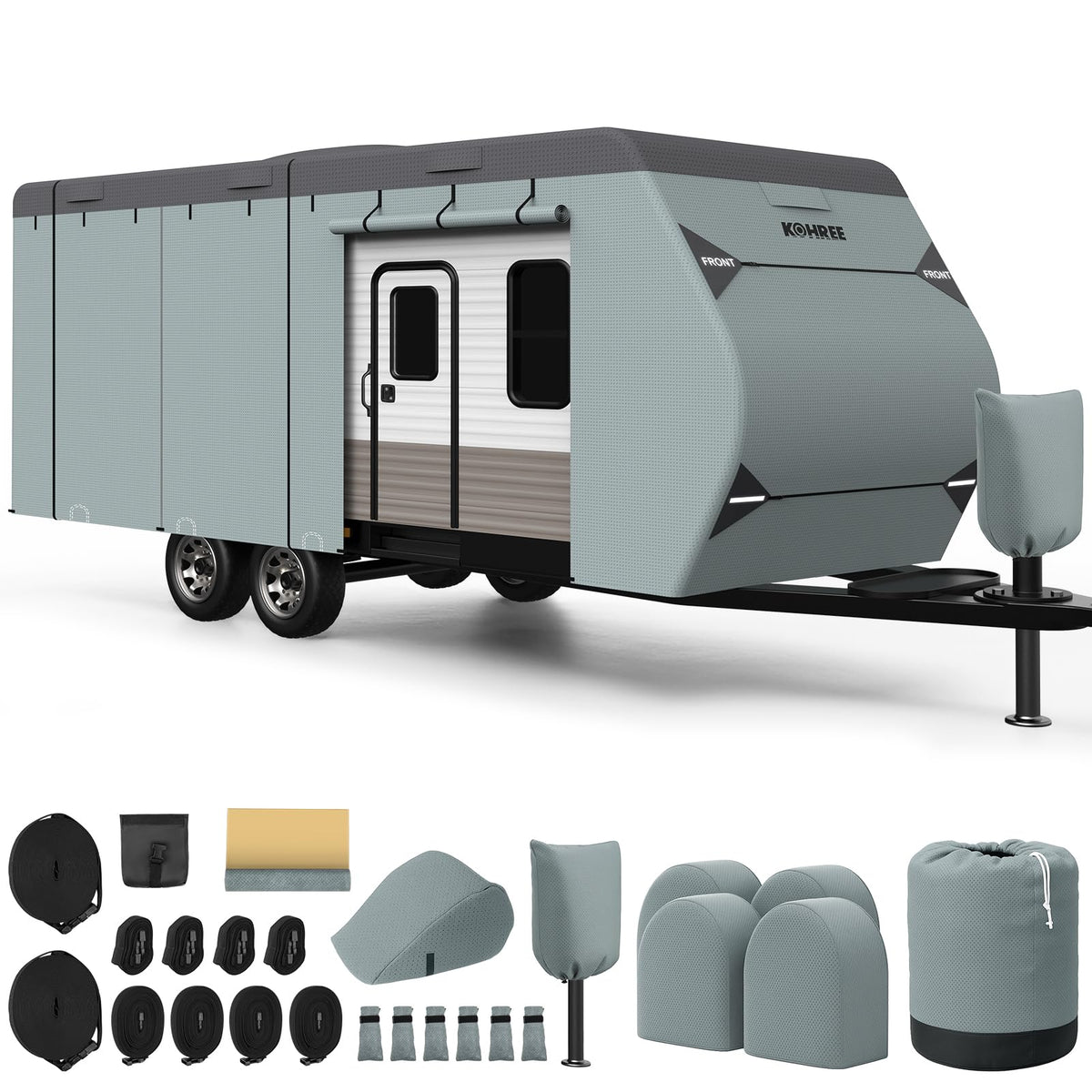 22-24 ft Travel Trailer Cover with 8 Vents B737