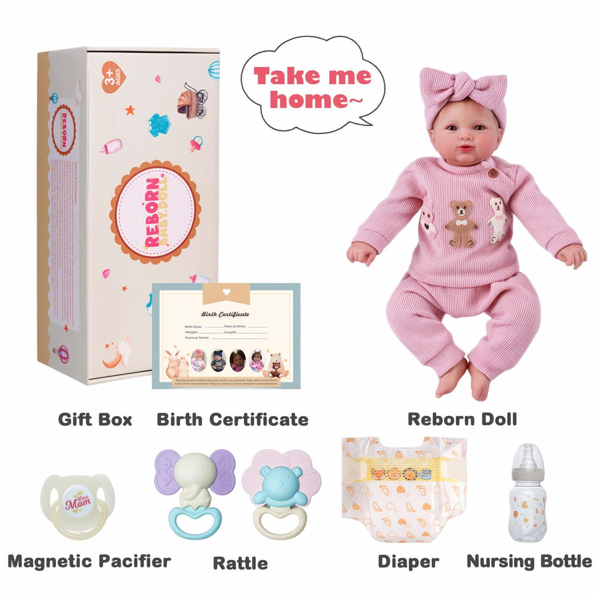 20 Inch Realistic Baby Dolls with Accessories D477984