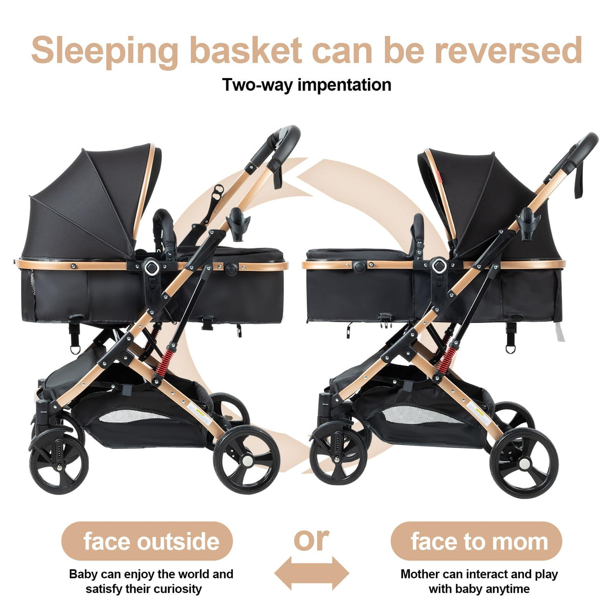 Foldable 2 in 1 Baby Stroller Y8588