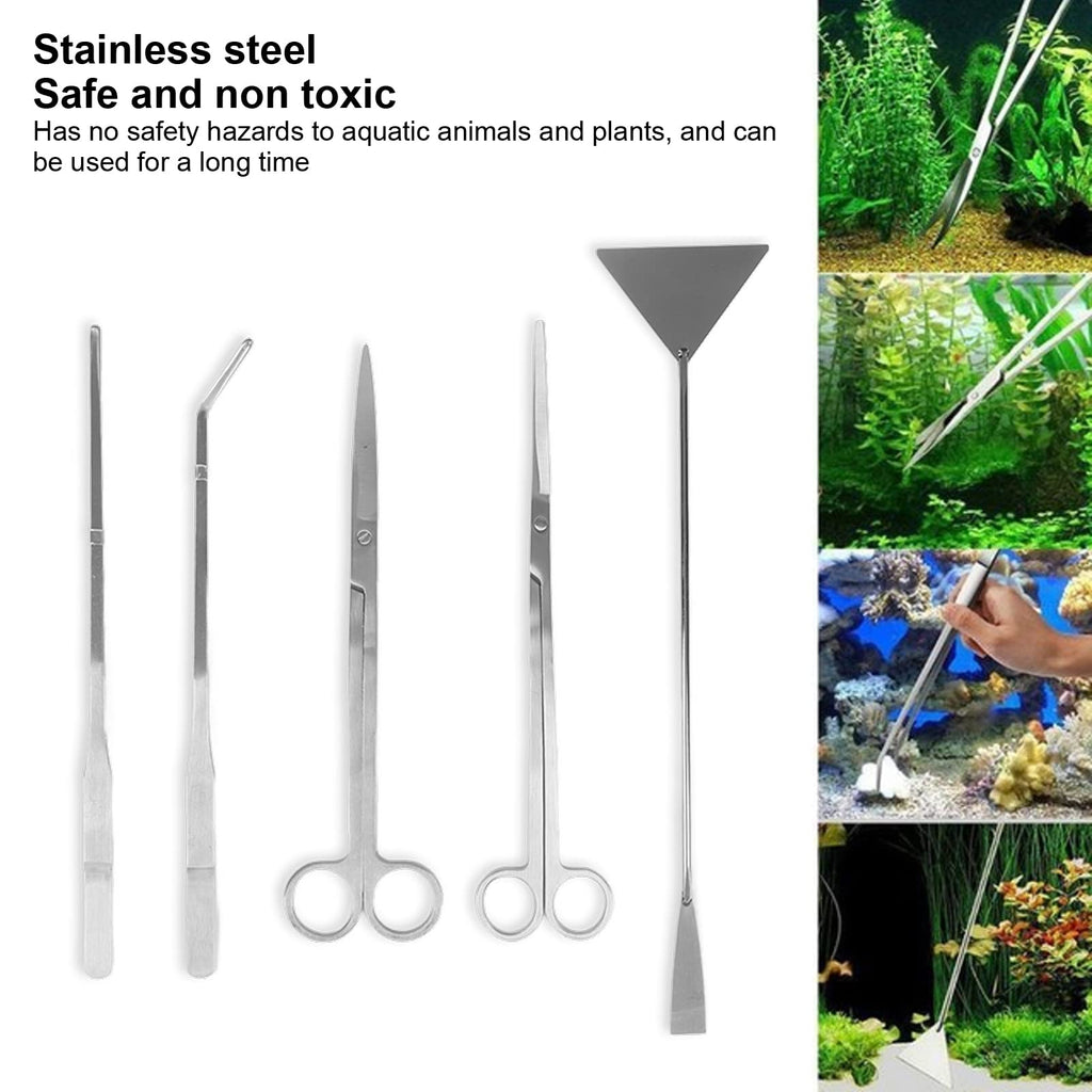 5 in 1 Stainless Steel Aquarium Aquascaping Kit L206
