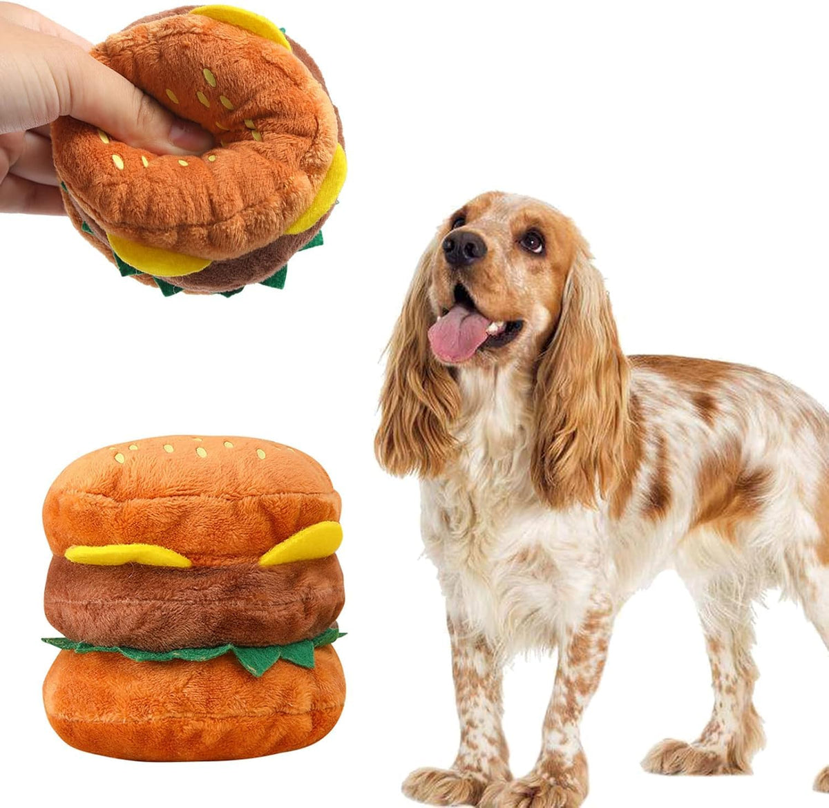 Hamburger Shape Dog Squeaky Toy A742