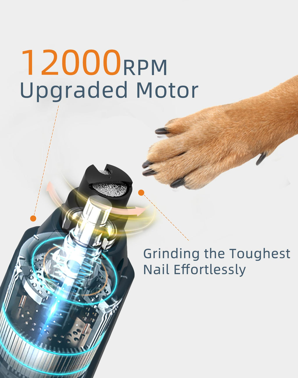 Dog Nail Grinder with 2 LED Lights H56768