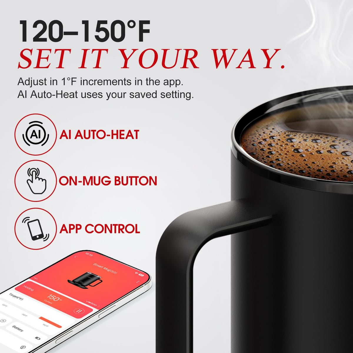 14oz Smart Self Heating Coffee Mug U24088