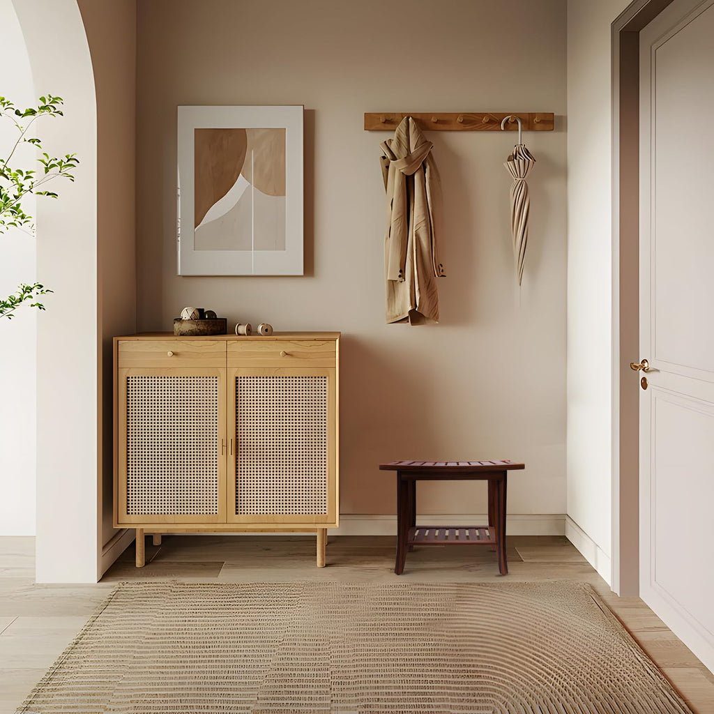 Teak Wood Shower Bench 22"×13"×19" P1097