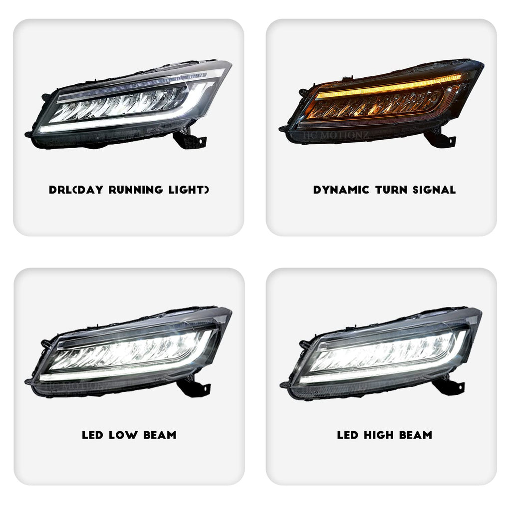 Headlights For Honda Accord 2008-2012, Driver and Passenger Side (Pair) C74084
