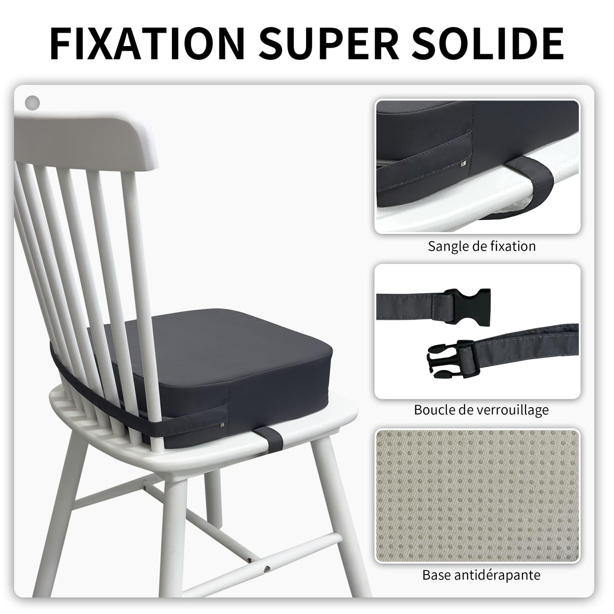 Waterproof High Density Foam Toddler Booster Seat with Non-Slip Bottom Y346752