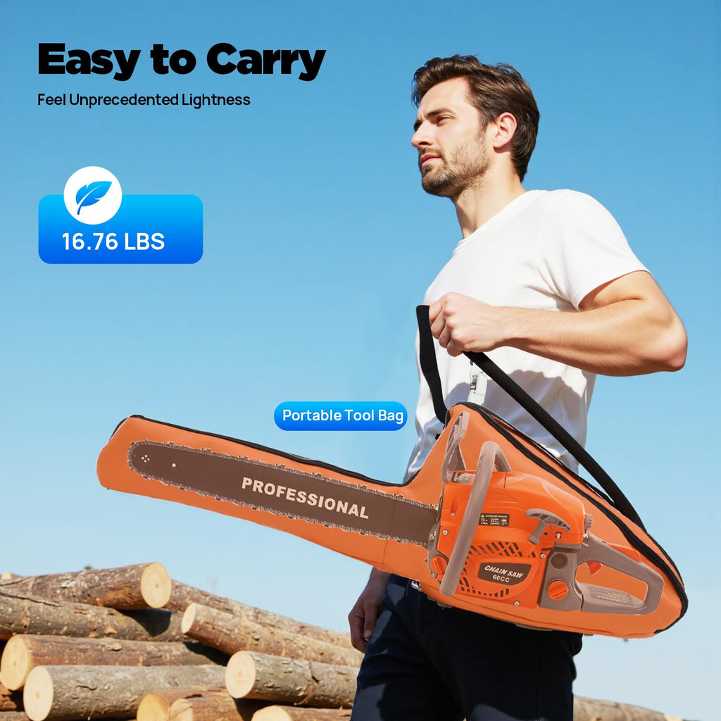 22 Inch 62cc 2-Stroke Gas Chainsaw Q69537