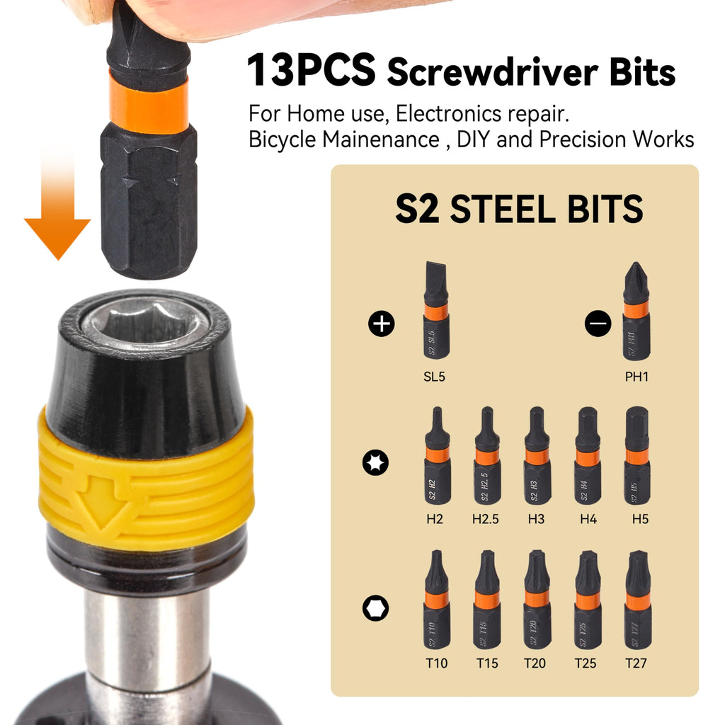 Torque Screwdriver Set 13-Piece 1/4" Drive F6102