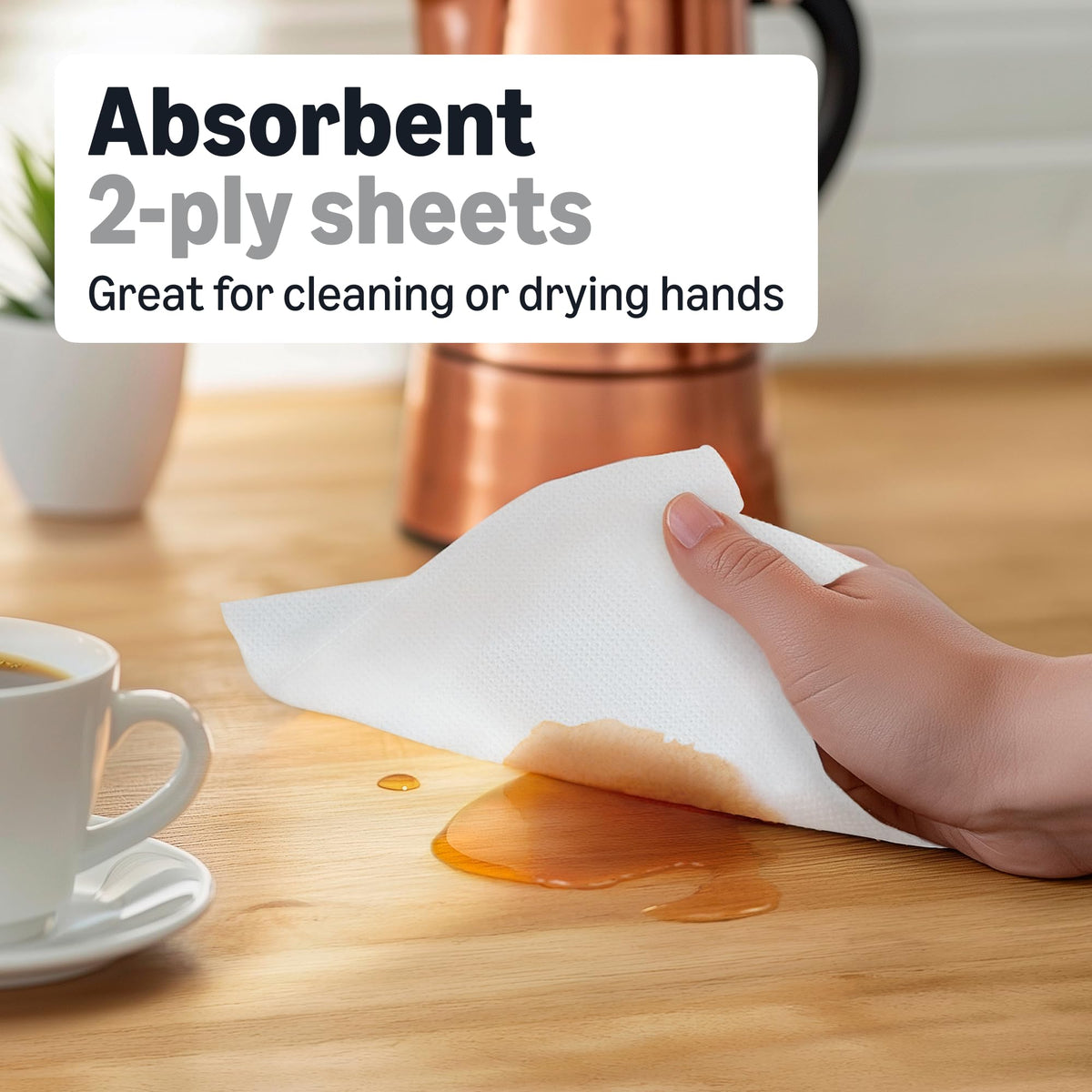 2-Ply White Paper Towels, 6 Rolls J286