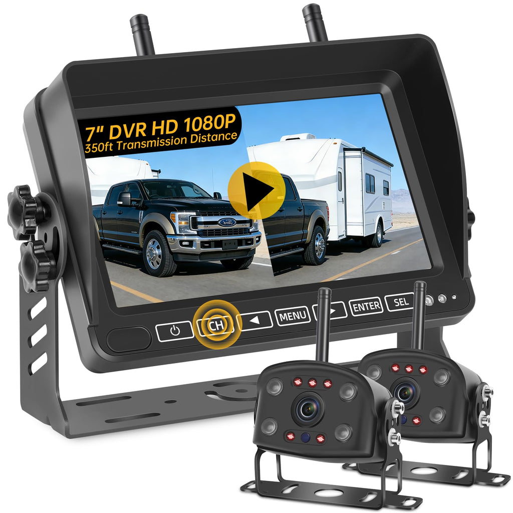 Wireless Backup Camera with 7" 1080P Monitor L40316