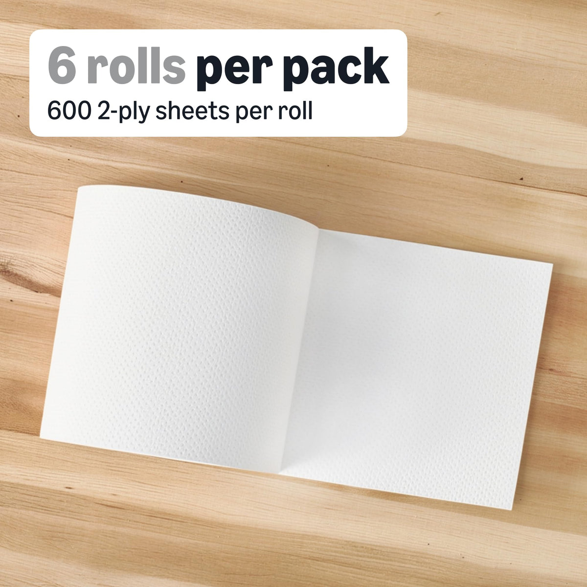 2-Ply White Paper Towels, 6 Rolls J286