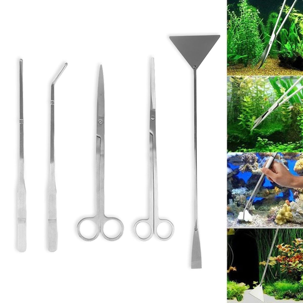 5 in 1 Stainless Steel Aquarium Aquascaping Kit L206