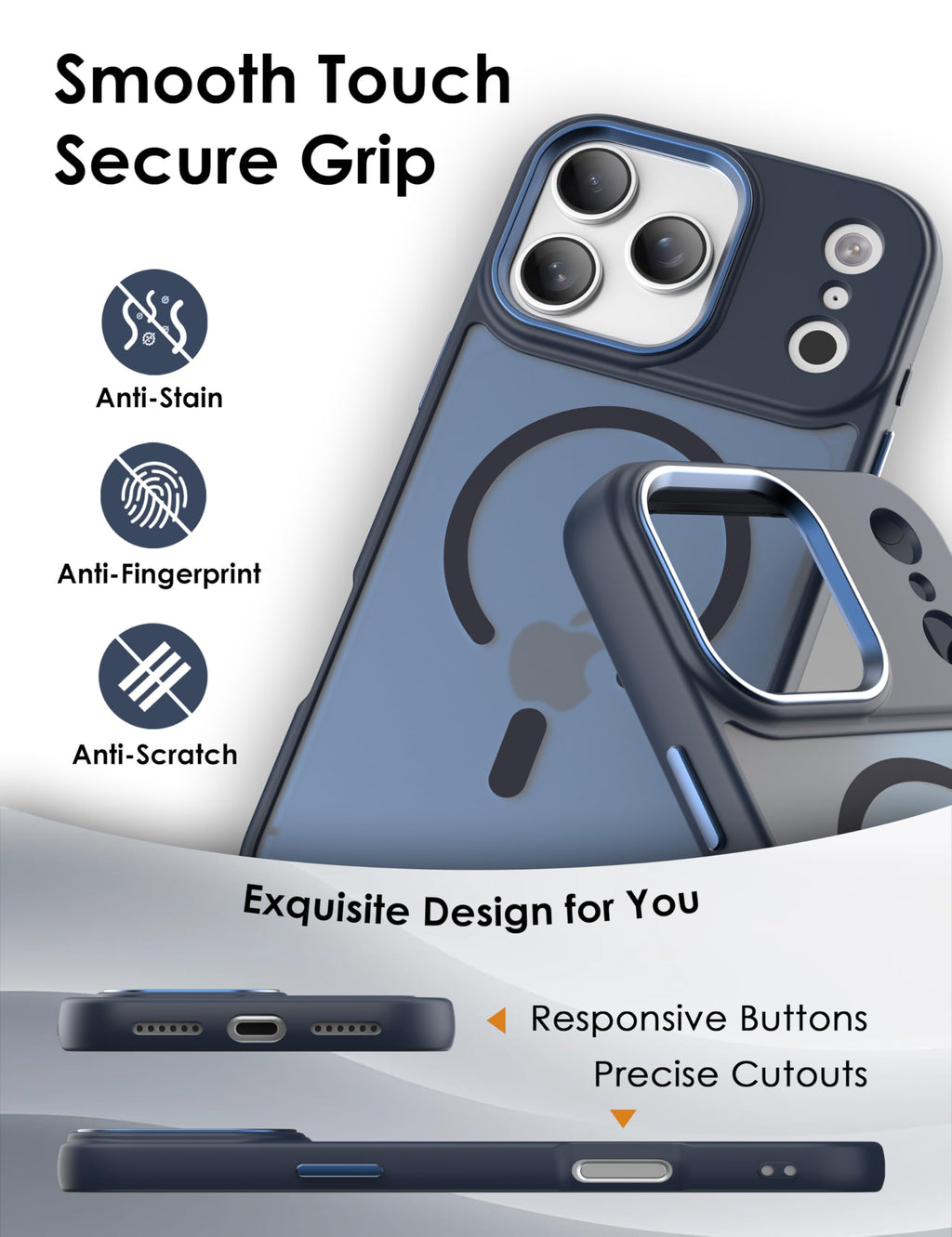 Translucent Matte Slim Thin Shockproof Magnetic Case F2770