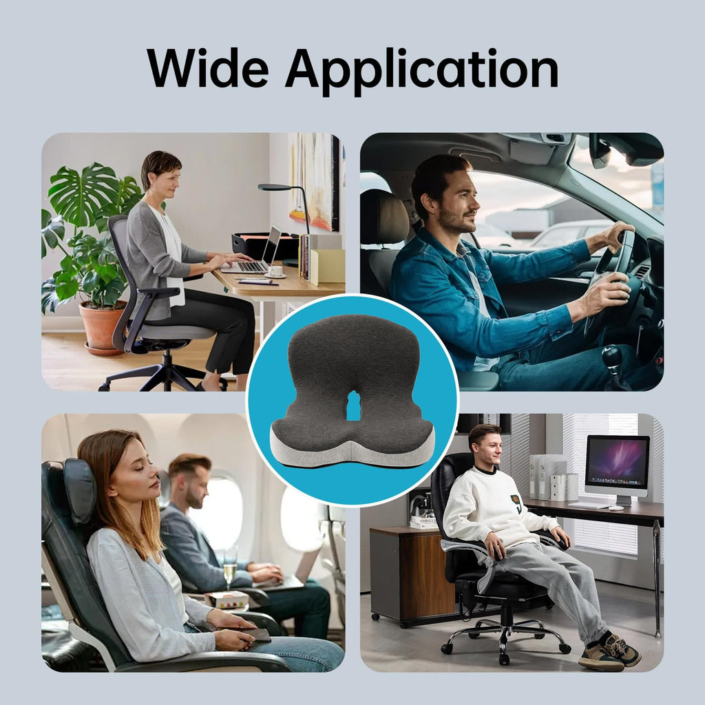 L-Shaped Memory Foam Seat Cushion with Back Support A462145