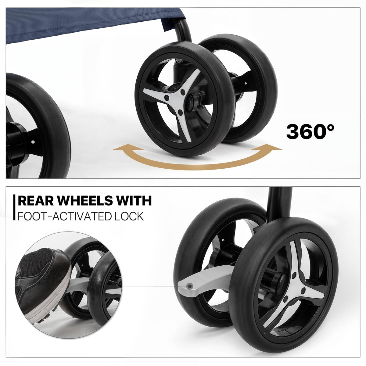 Navy Blue Pet Stroller A7242