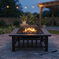 32 inch Black Wood Burning Steel Fire Pit P16015
