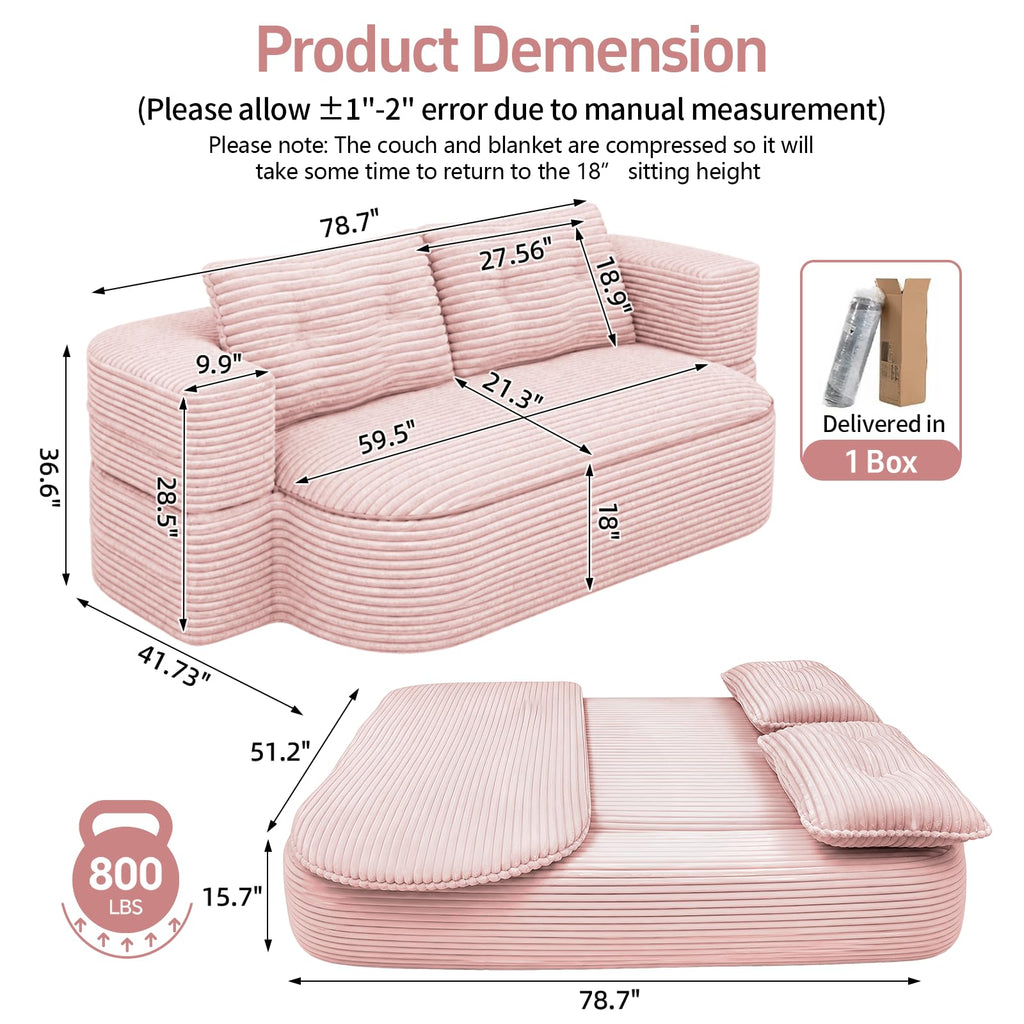 78" Full-Size Convertible Sofa M65564