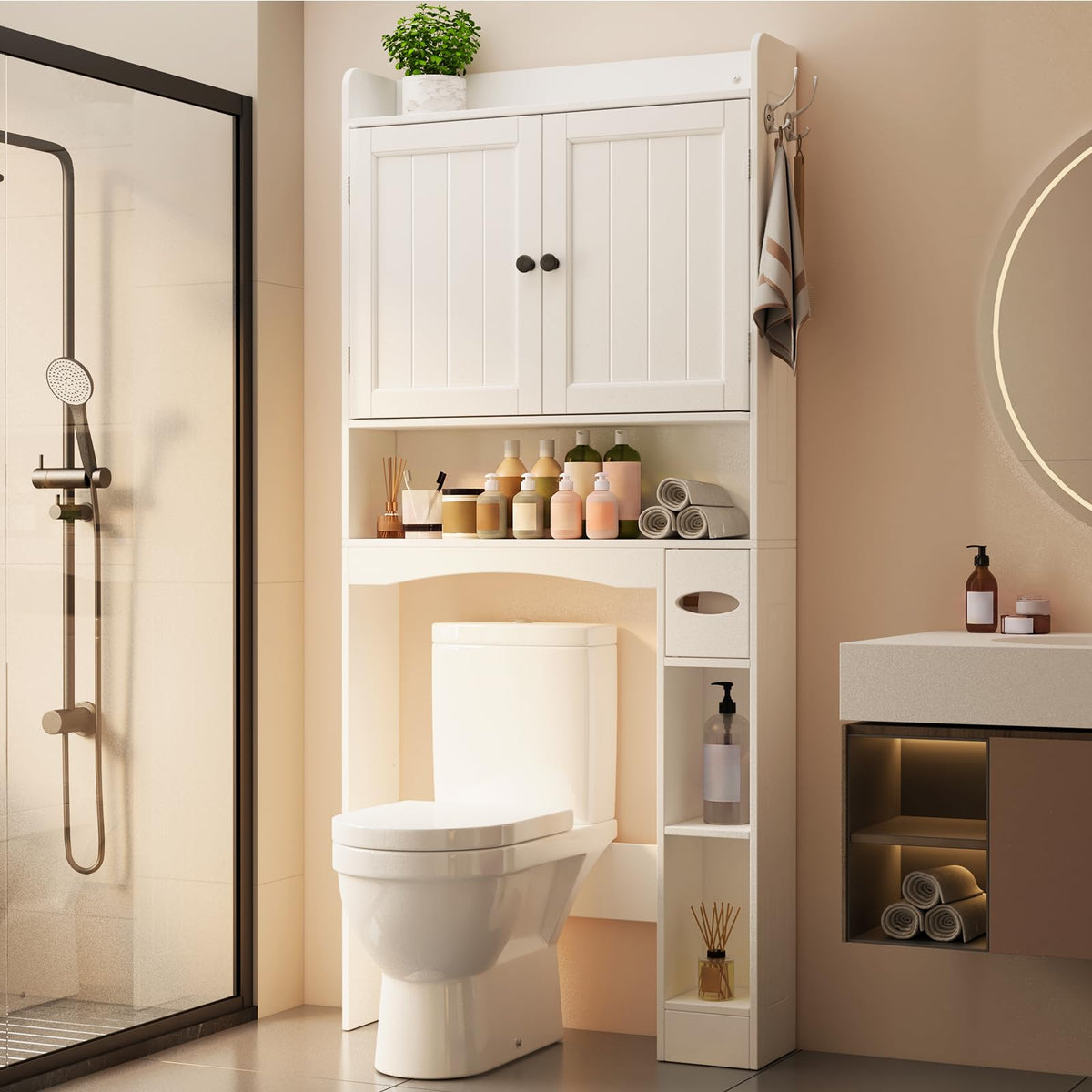 White Over The Toilet Storage Cabinet R8730