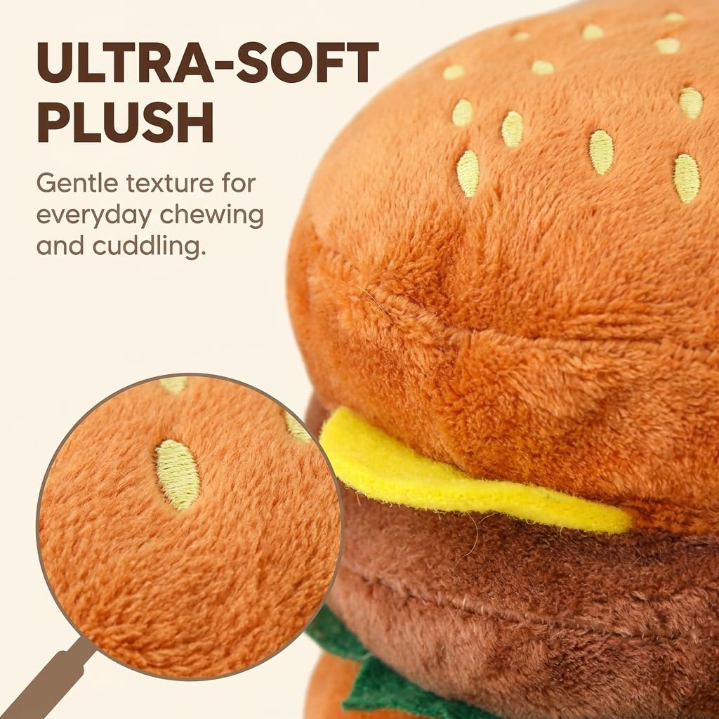 Hamburger Shape Dog Squeaky Toy A742