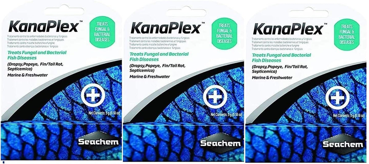 Kanaplex Paraguard Neoplex Sulfaplex Polyguard Aquarium Infection (3 Pack Kanaplex 5g Each) L541153
