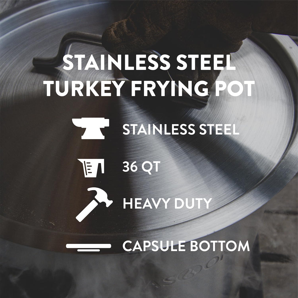Stainless Steel 36qt Stockpot with Basket and Lid J766