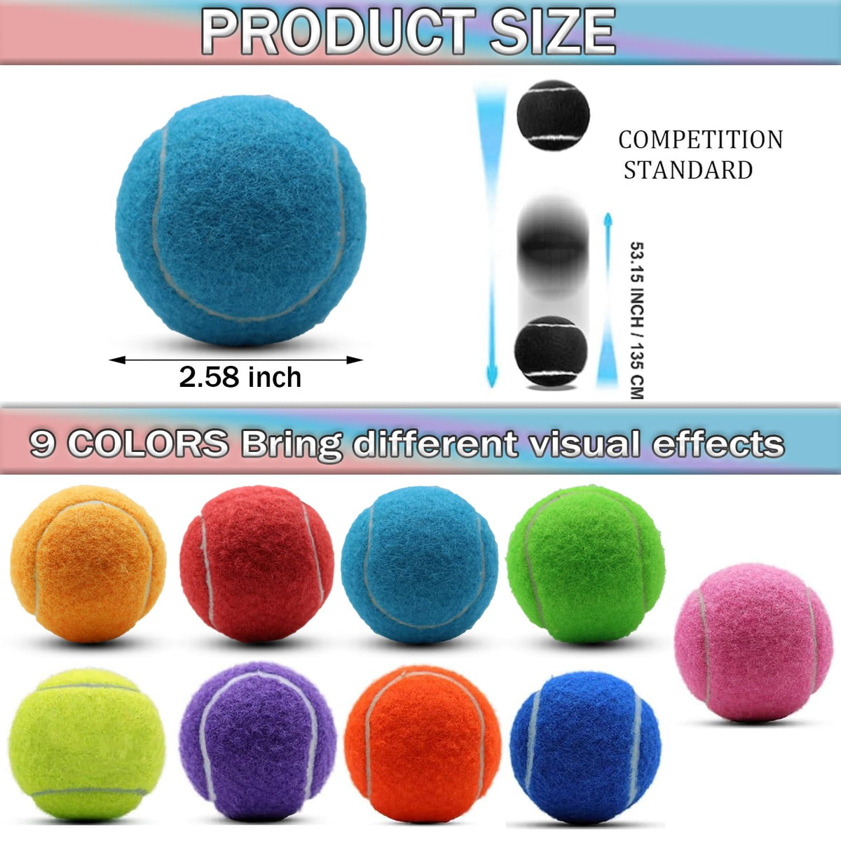 6 Pack Tennis Ball with Mesh Bag K751