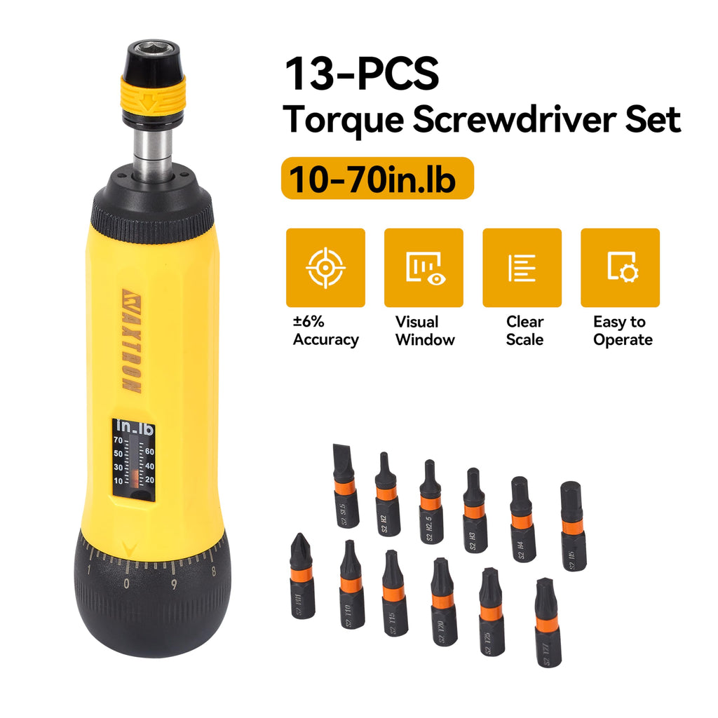 Torque Screwdriver Set 13-Piece 1/4" Drive F6102