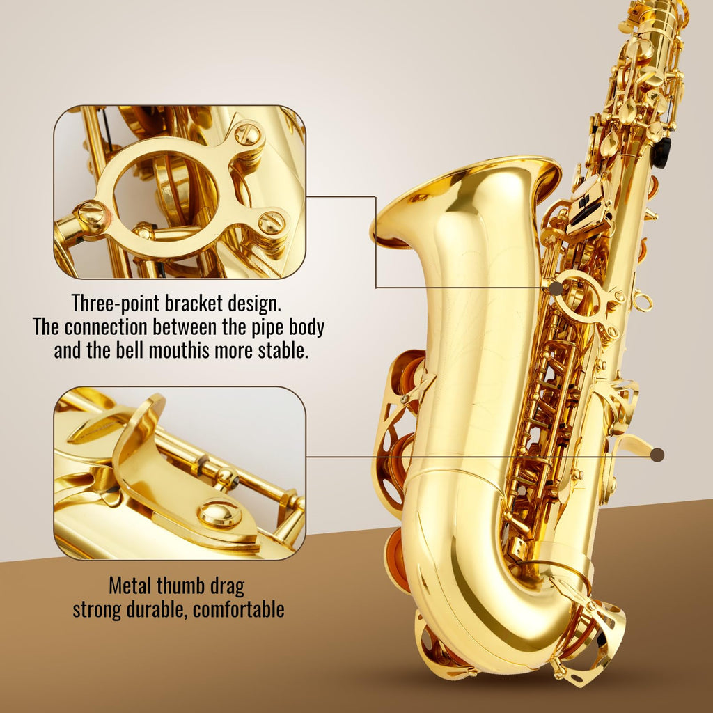 Alto Saxophone E Flat Starter Kit Gold C61651