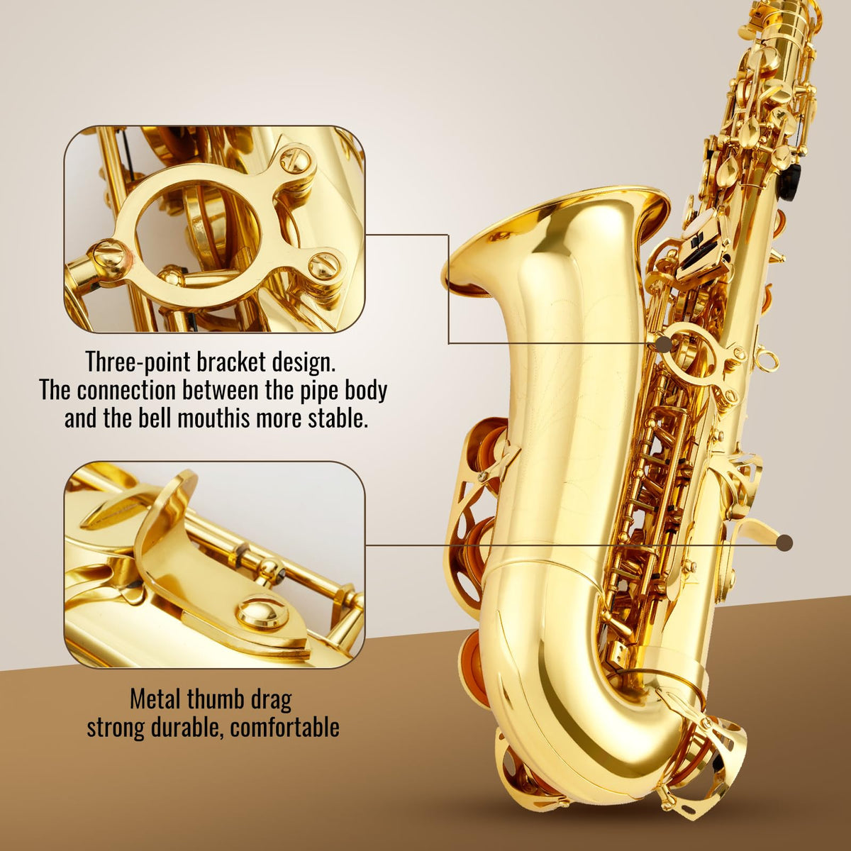 Alto Saxophone E Flat Starter Kit Gold C61651