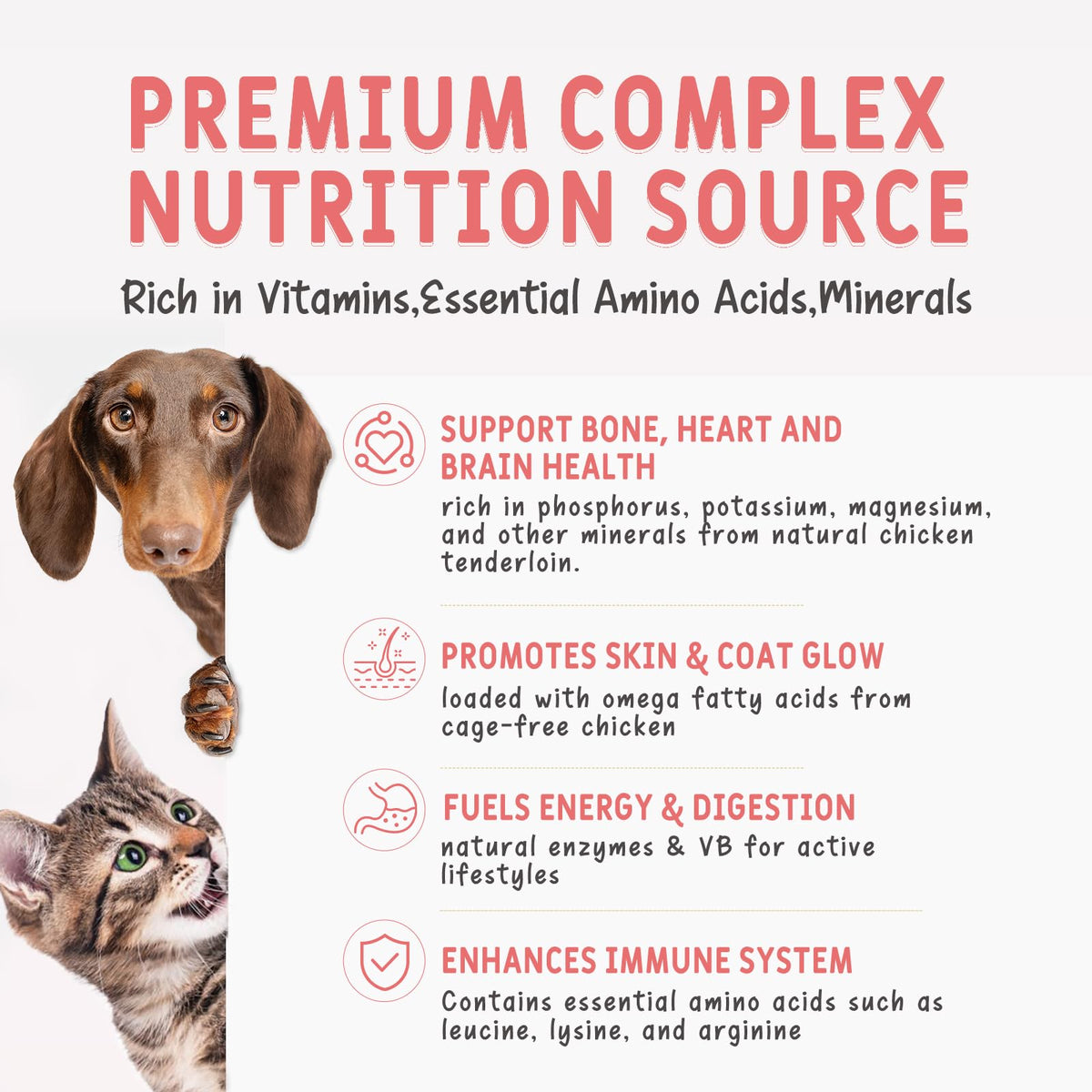Freeze Dried Chicken Breast Cat & Dog Treats 2.82oz Single Ingredient Grain-Free H184