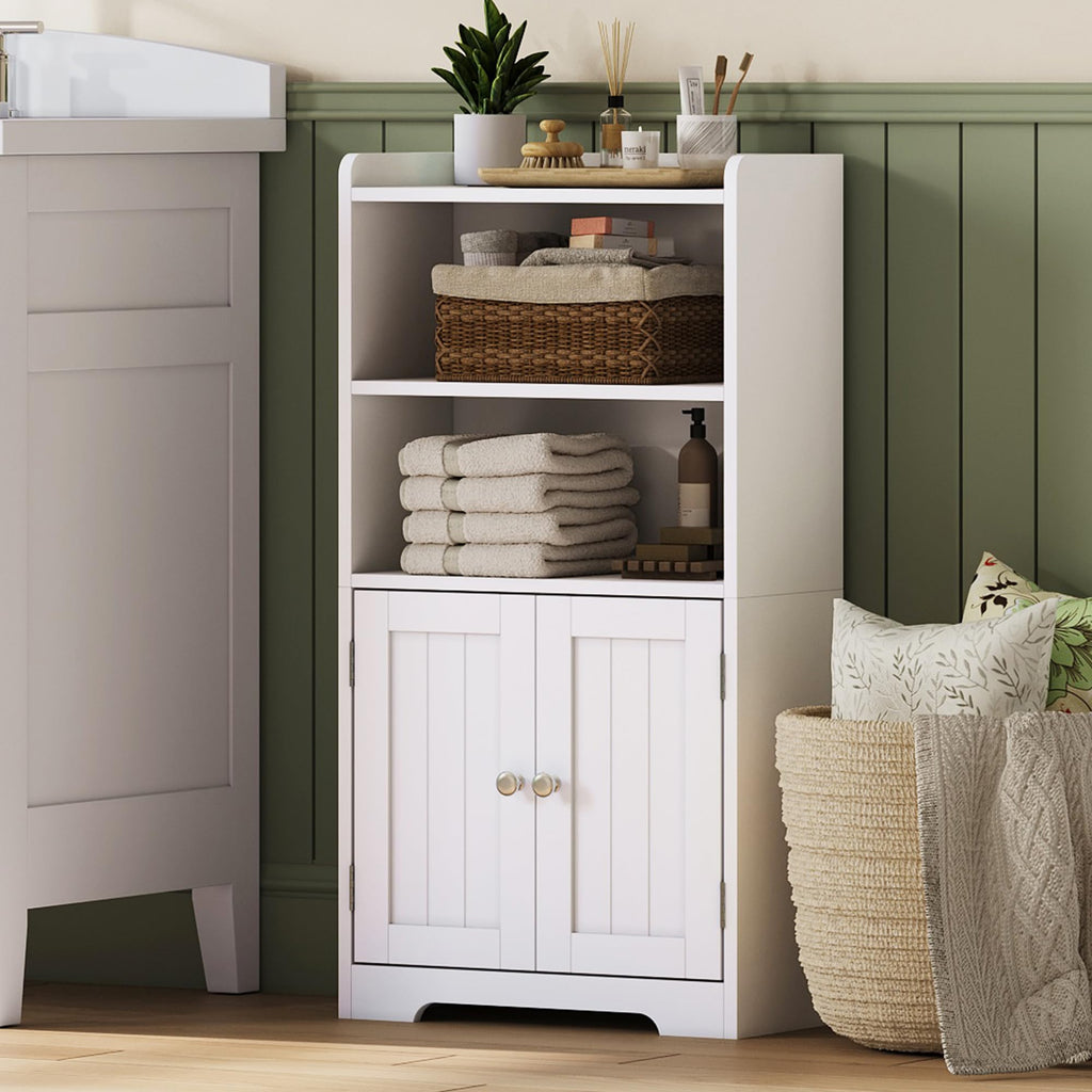 Small Bathroom Storage Cabinet with 2 Door and Shelves I15898
