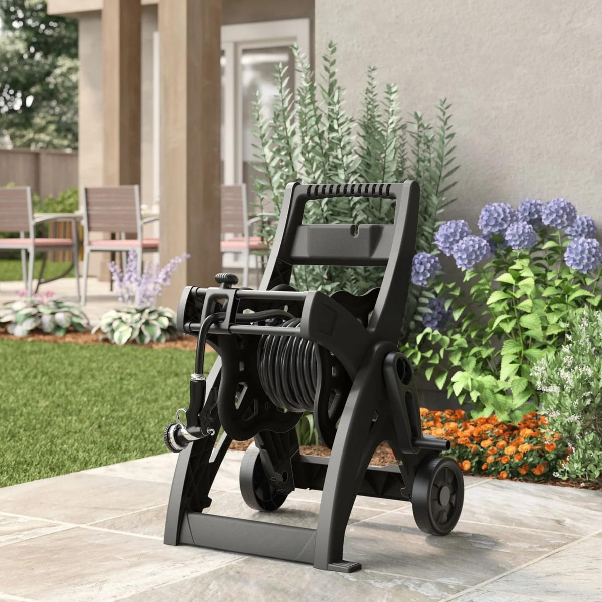 175-inch Wheeled Garden Hose Reel Cart A6613