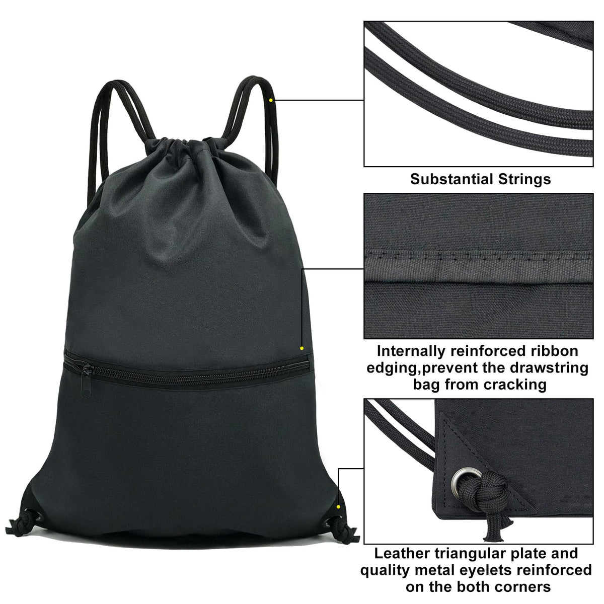Drawstring Backpack Bag Sport Gym Sackpack A4024