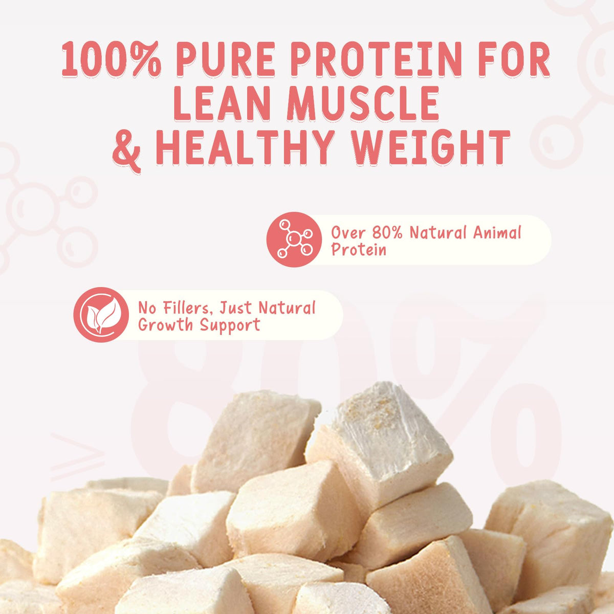 Freeze Dried Chicken Breast Cat & Dog Treats 2.82oz Single Ingredient Grain-Free H184