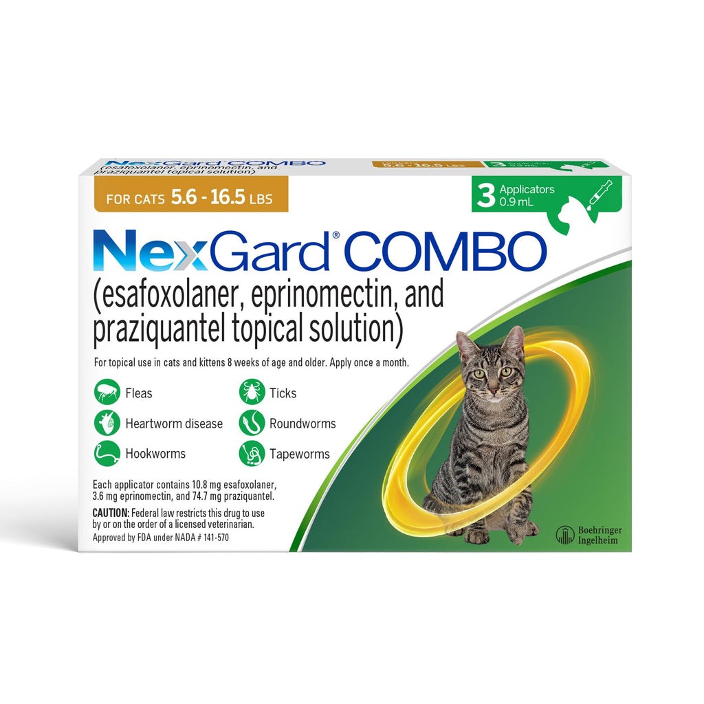 Flea and Tick Protection Plus Heartworm Disease Preventive for Cats 3 Doses B189815
