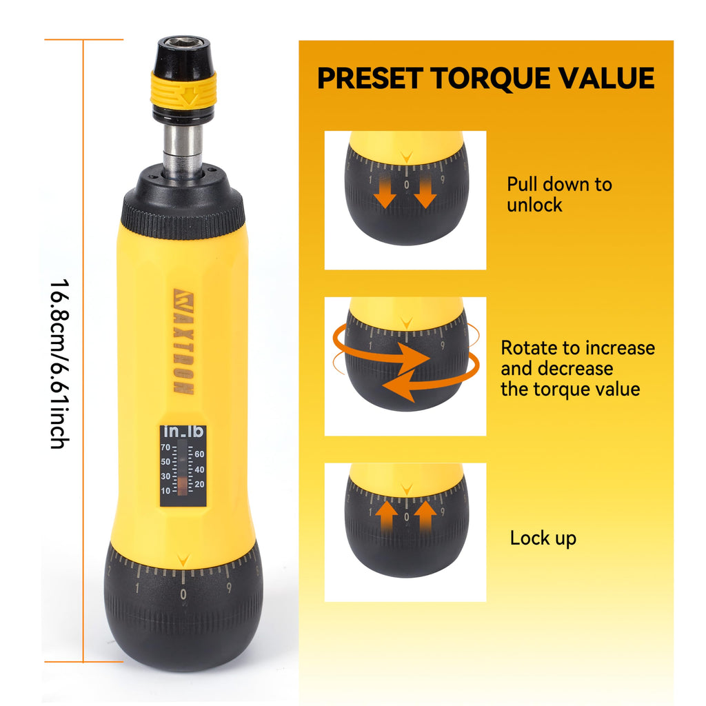 Torque Screwdriver Set 13-Piece 1/4" Drive F6102