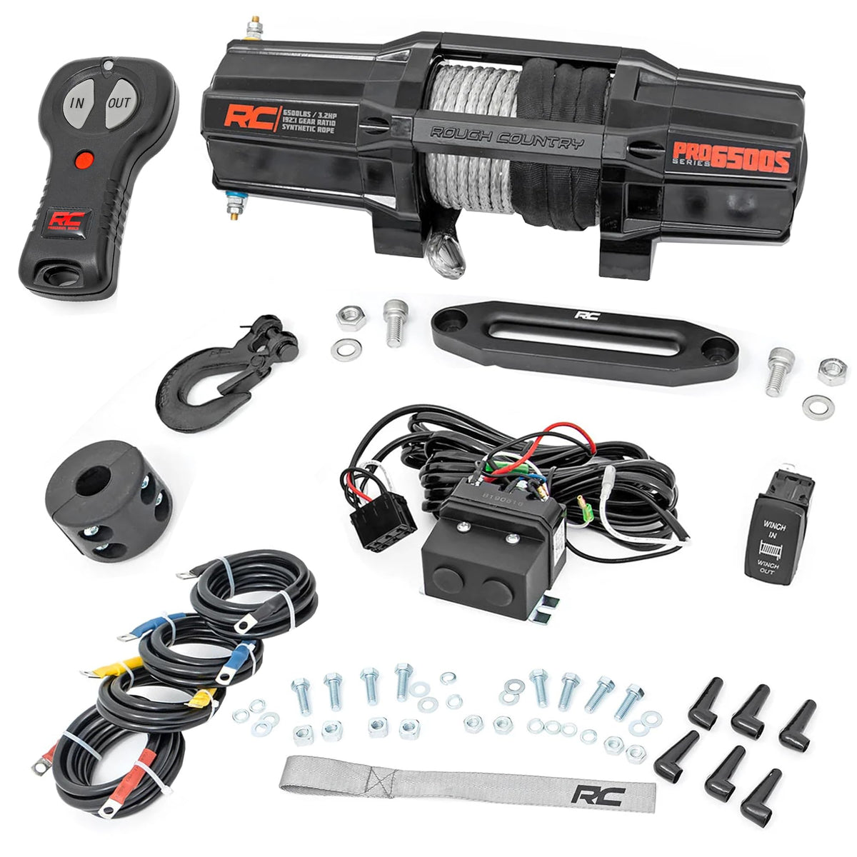 6500 LB Electric Winch with Synthetic Rope and Wireless Remote G140972