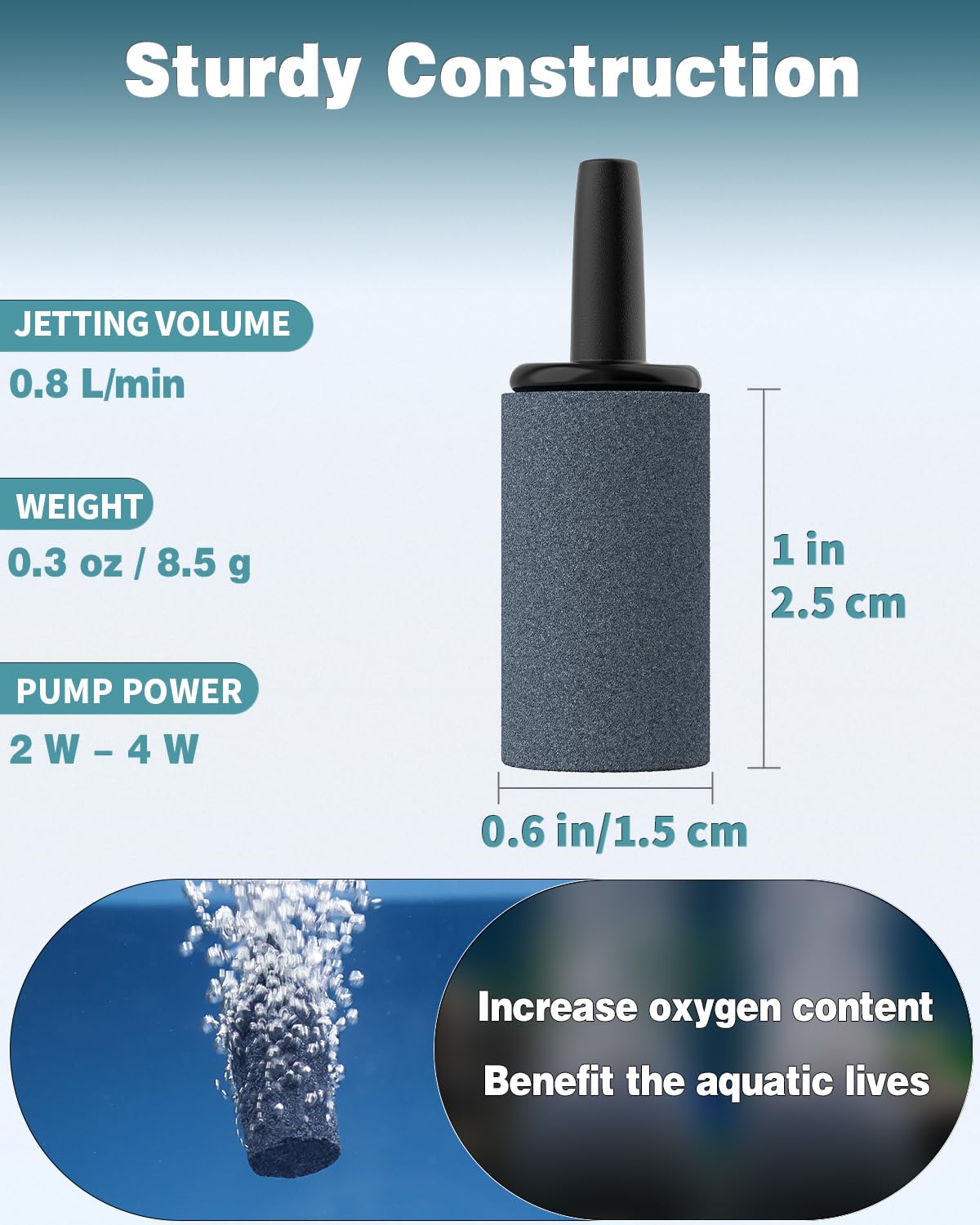 1 Inch Aquarium Air Stone 10 Pack S375
