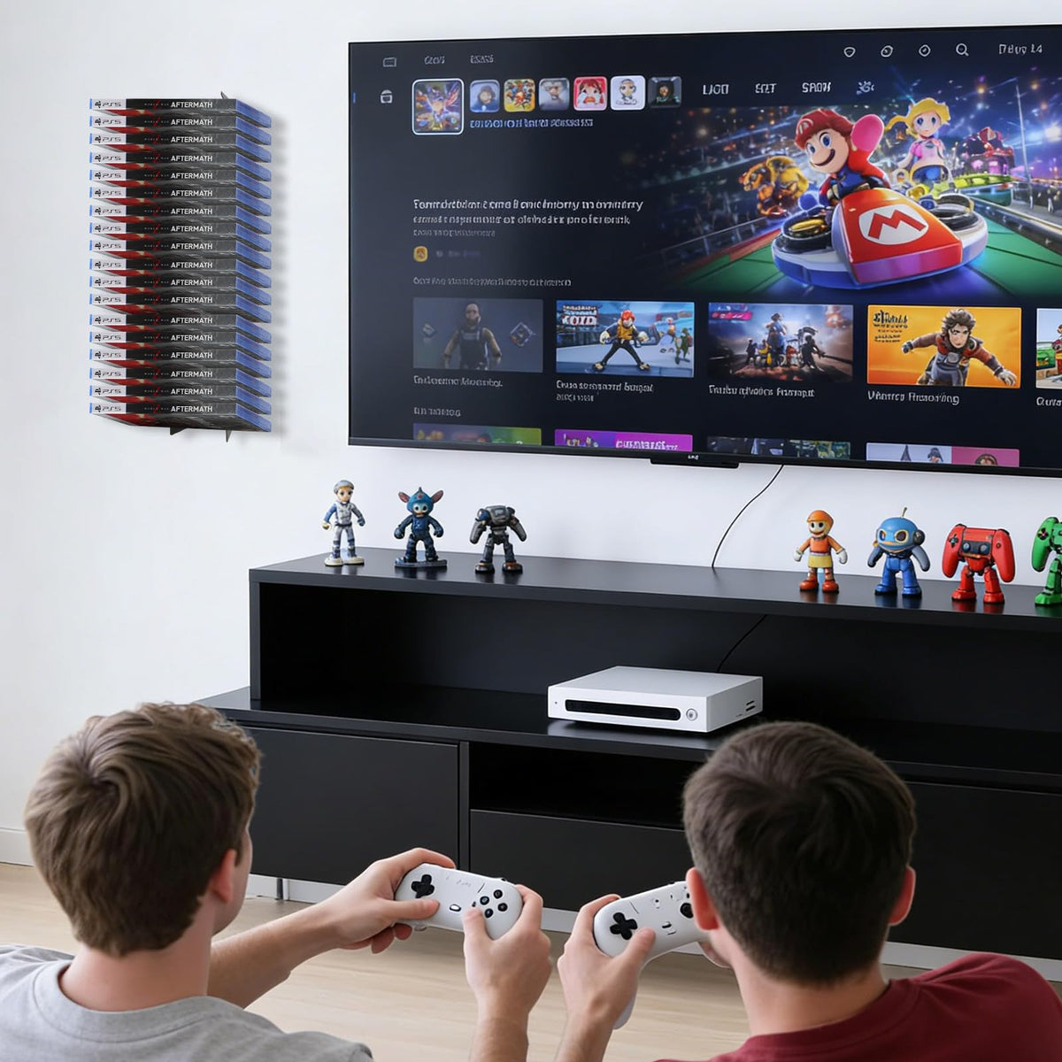 4-Pack Wall Mount Metal DVD Rack Holds 72 Games H923290