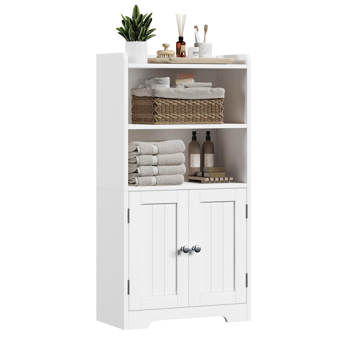 Small Bathroom Storage Cabinet with 2 Door and Shelves I15898