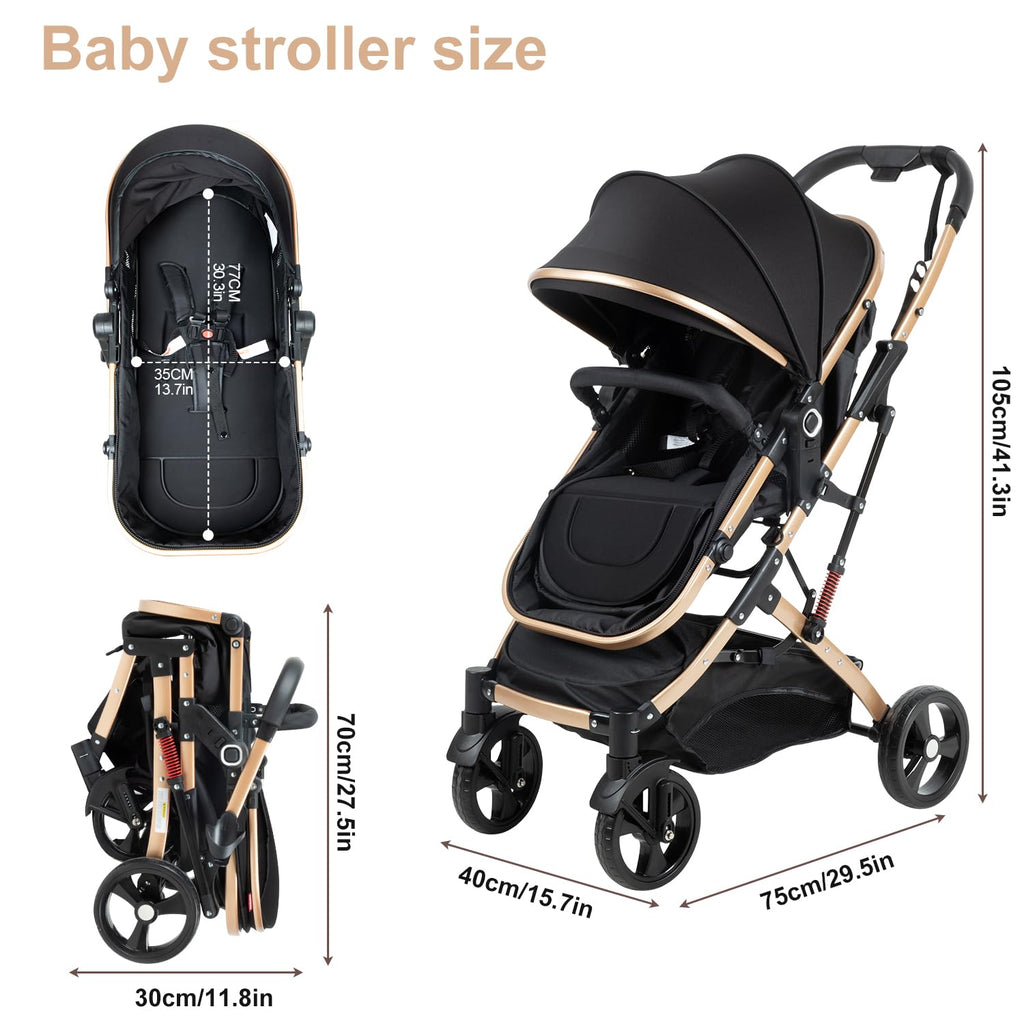Foldable 2 in 1 Baby Stroller Y8588