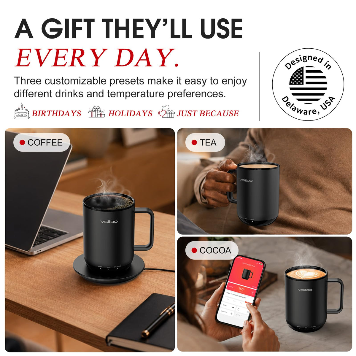 14oz Smart Self Heating Coffee Mug U24088