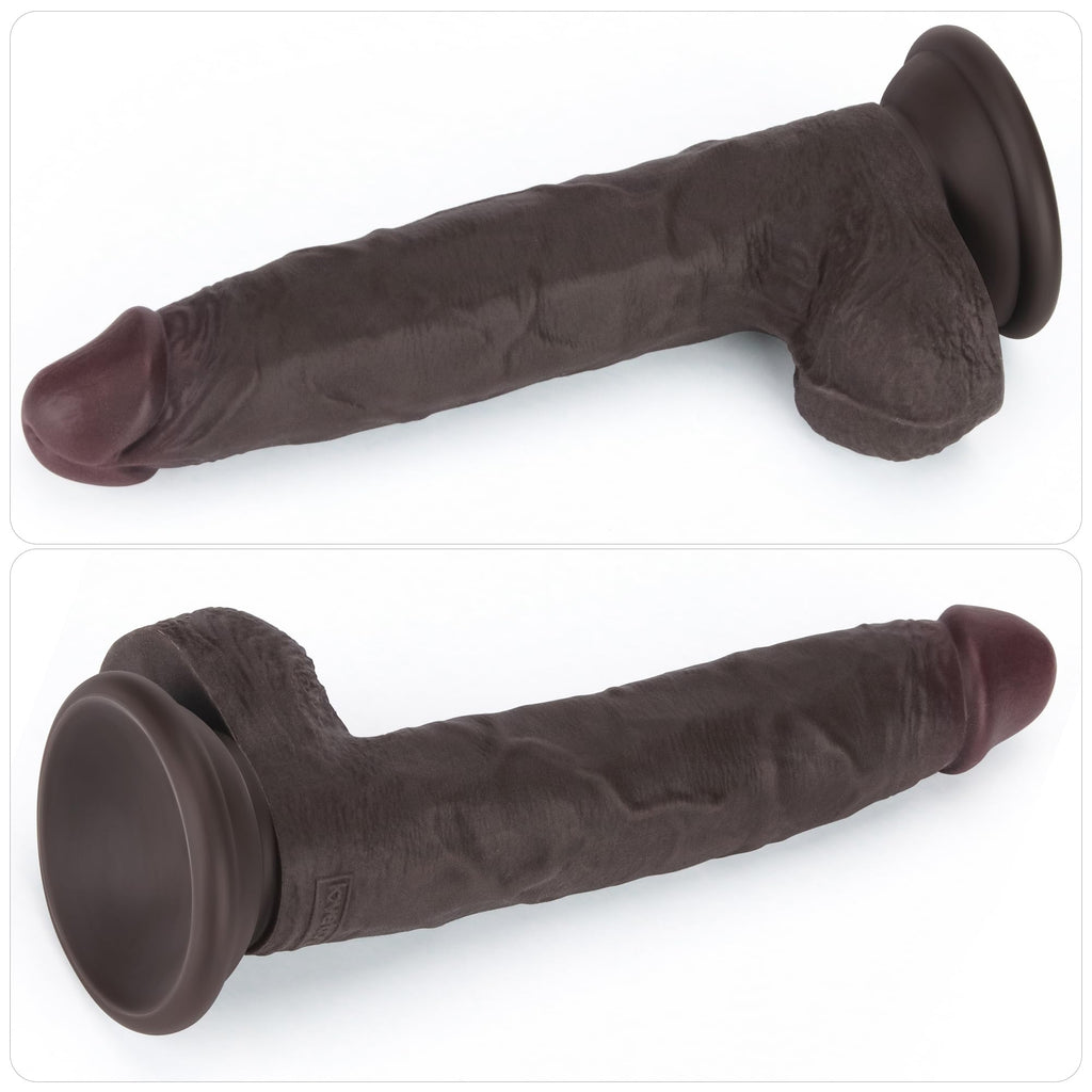 Black 7.5 Inch Dual Density Silicone Dildo C669