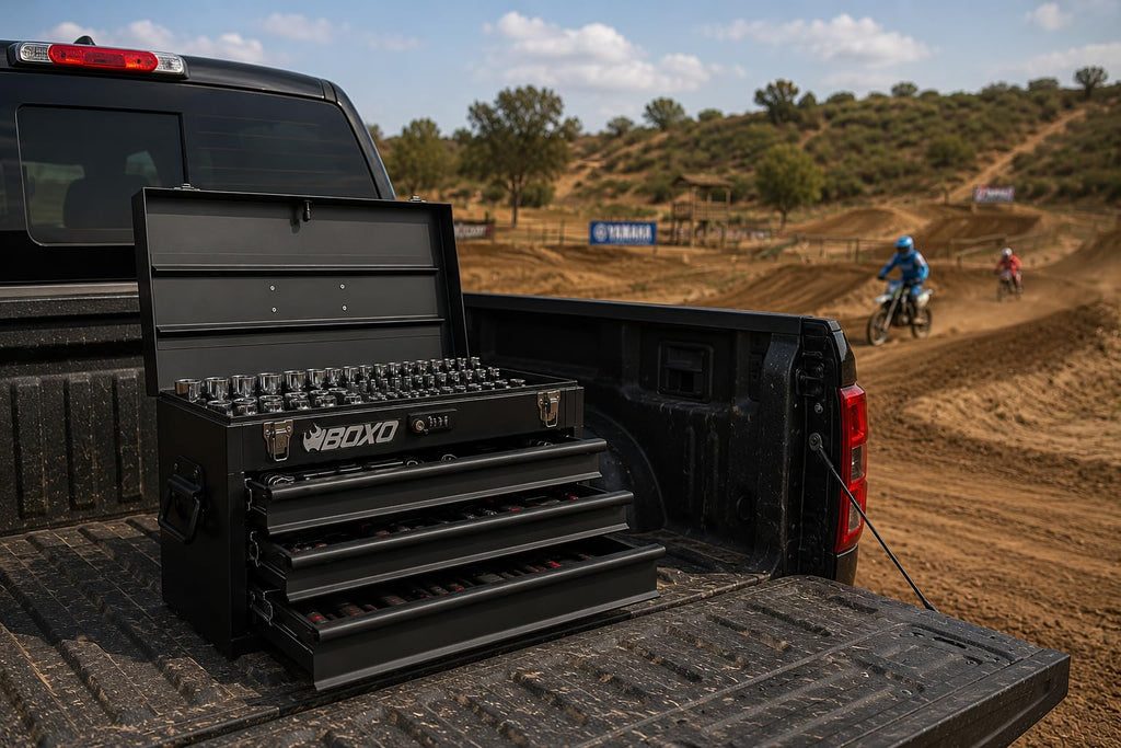3-Drawer Steel Toolbox with Ball Bearing Drawers M748