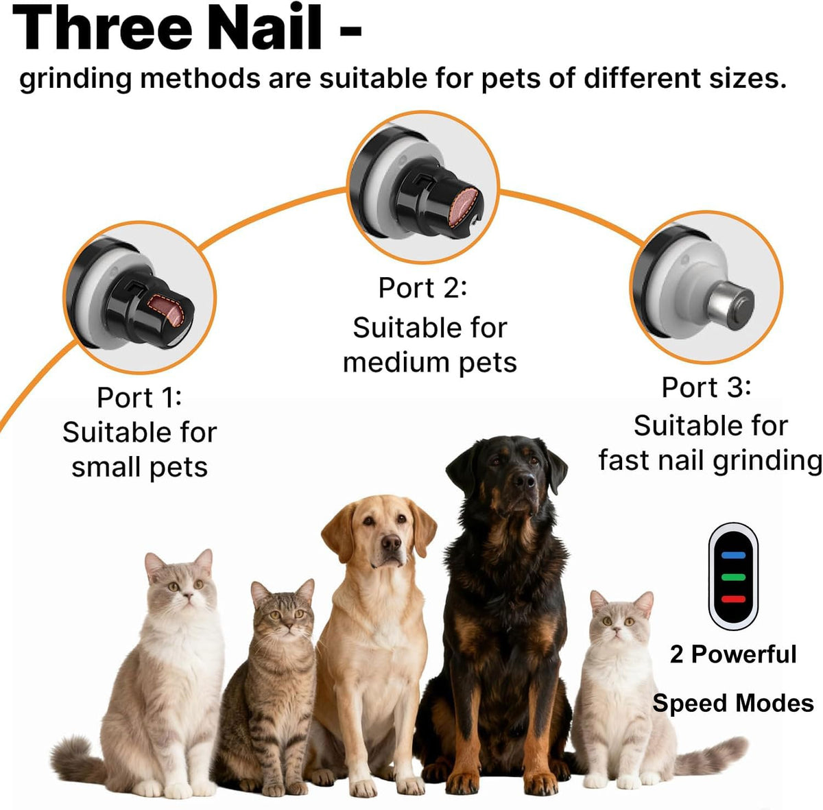 Dog Nail Grinder with Light J696