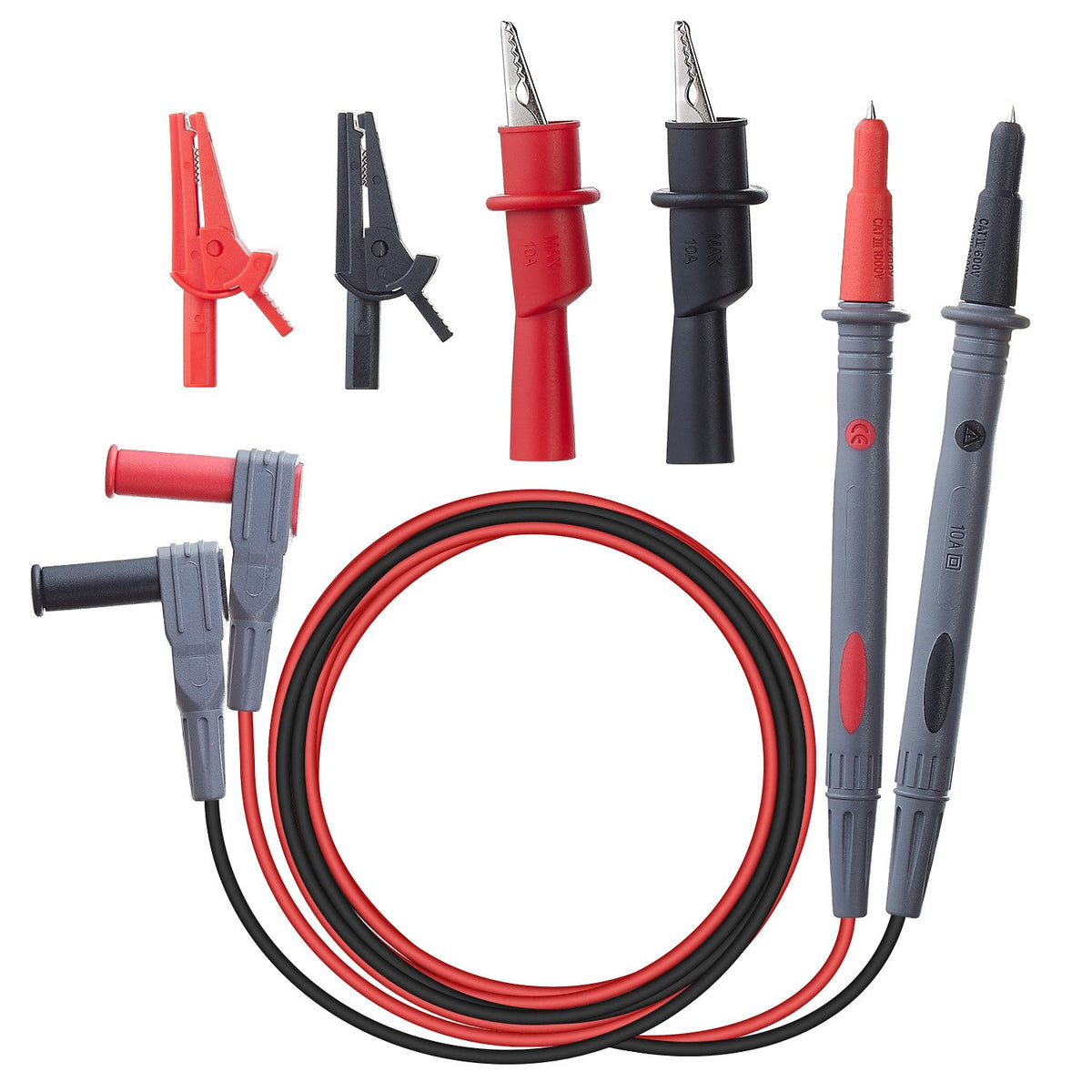 Silicone Multimeter Test Leads with Alligator Clips T270095