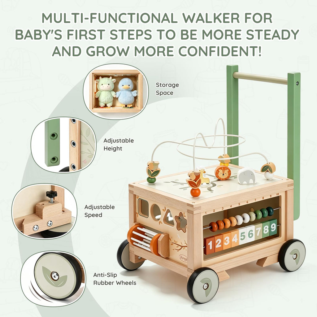 Wooden Baby Walker with Activity Cube Z193