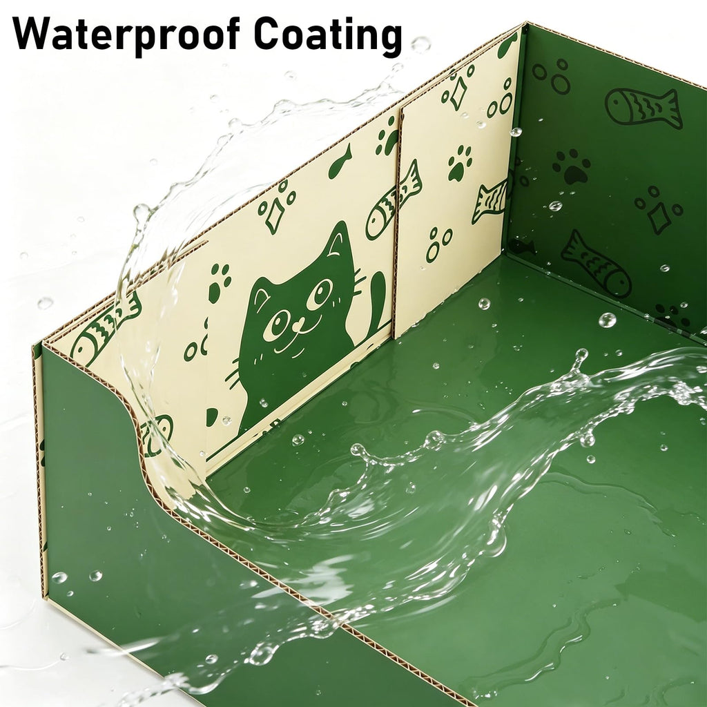 8 Pcs Disposable Cat Litter Box with Scoop E352