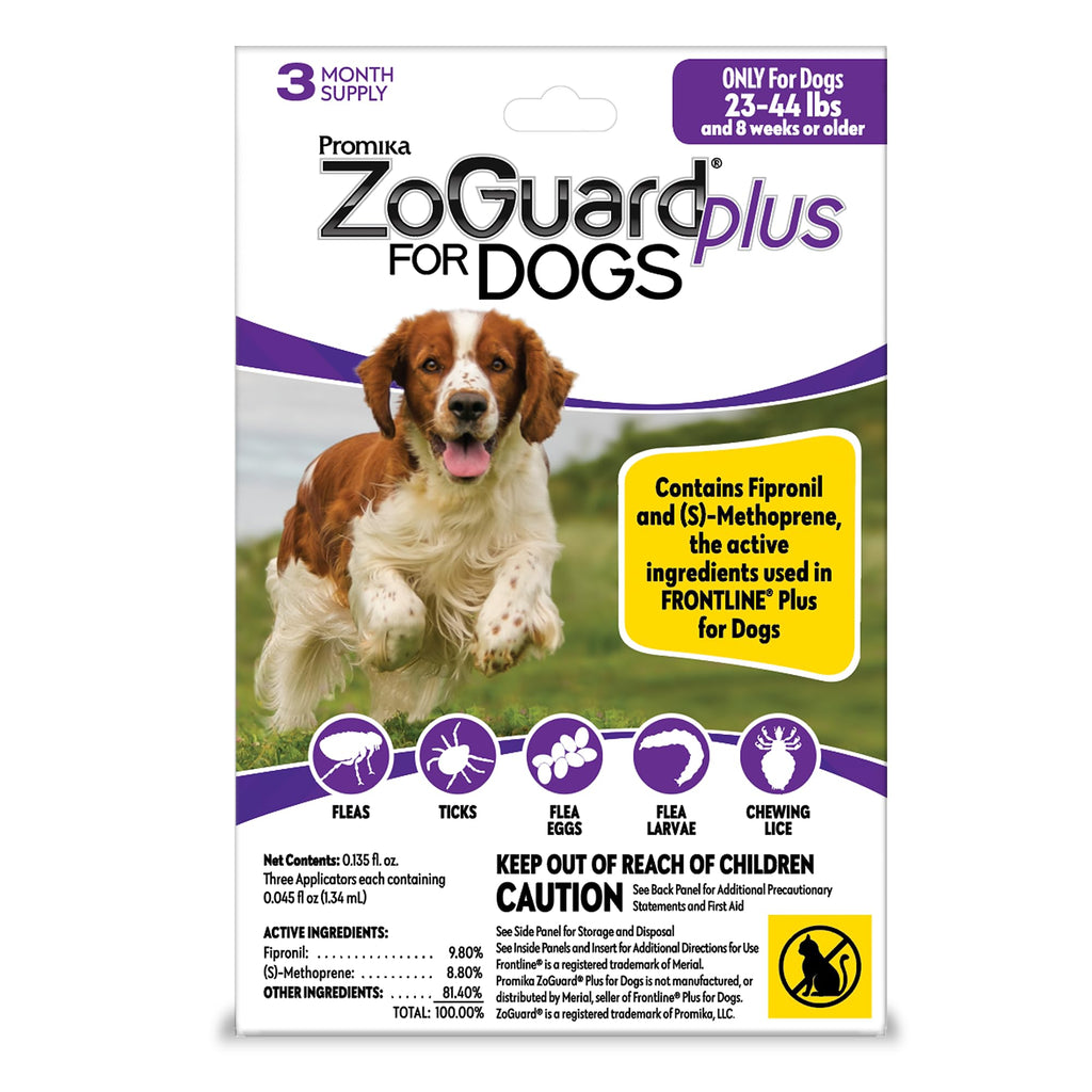 Flea and Tick Prevention for Medium Dogs 23-44lbs (3 Doses) E370295