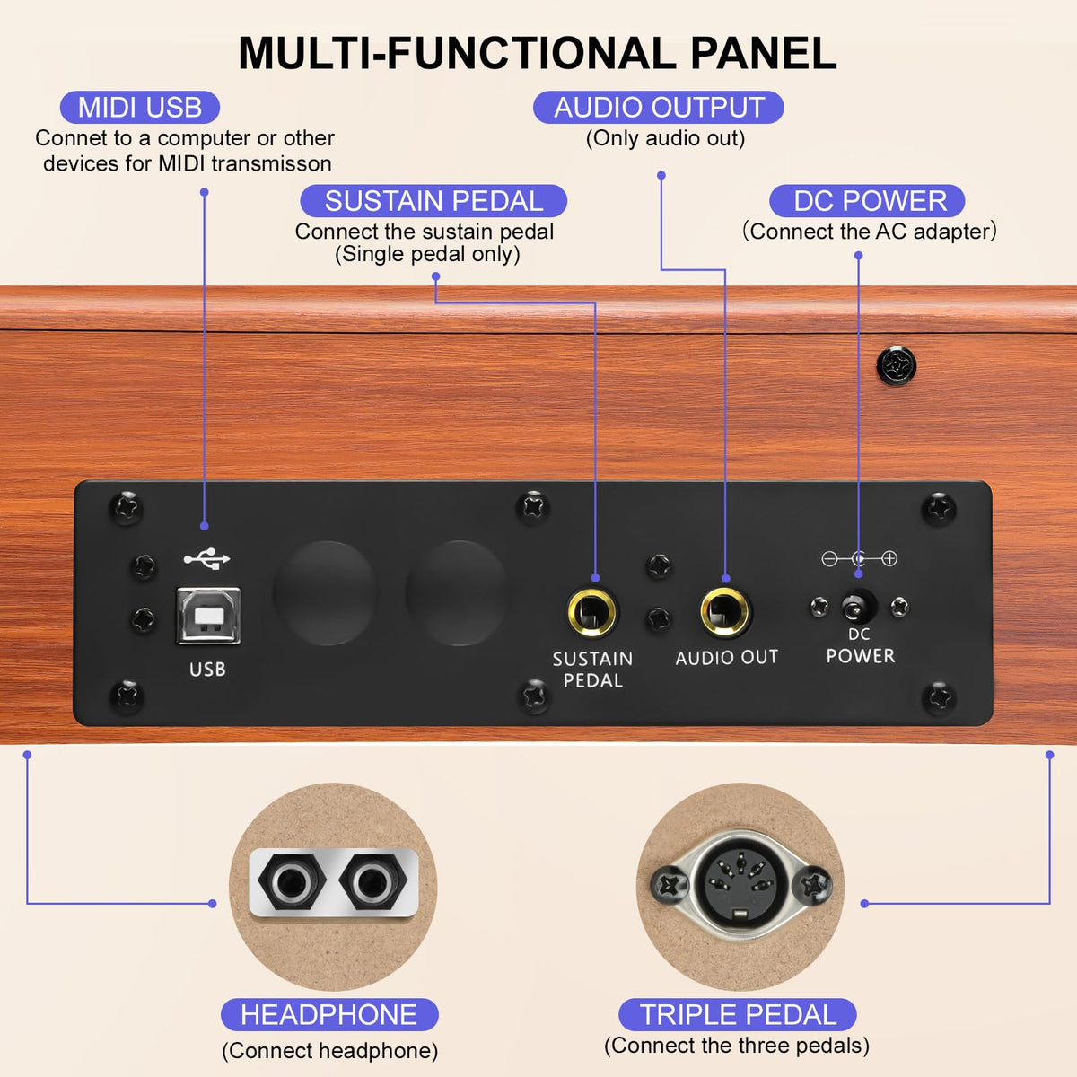 88 Key Weighted Hammer Action Digital Piano with MIDI A2617